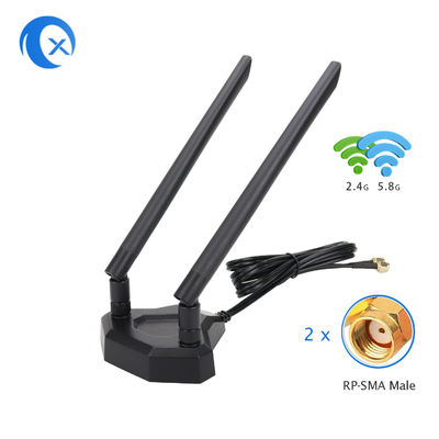 RoHS 2.4 5.8GHz डुअल बैंड मैग्नेटिक बेस एंटीना 5dBi
