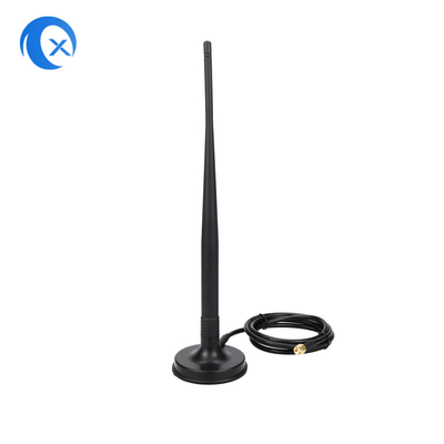 806-960MHz / 1710-2690MHz 4G LTE चुंबकीय माउंट एंटीना के साथ LMR195 केबल SMA कनेक्टर