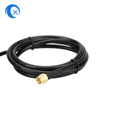 806-960MHz / 1710-2690MHz 4G LTE चुंबकीय माउंट एंटीना के साथ LMR195 केबल SMA कनेक्टर