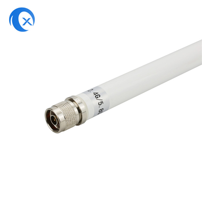 2.4G+5.8G डुअल बैंड हाई गेन 7DBi वाईफाई आउटडोर वाटरप्रूफ फाइबरग्लास एंटीना एन पुरुष कनेक्टर के साथ