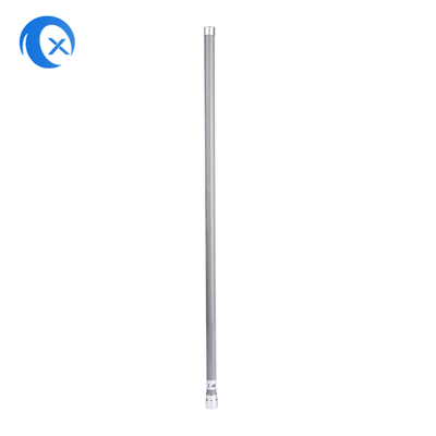 2.4-2.5GHz उच्च लाभ 12dBi ड्यूल बैंड आउटडोर ओमनी फाइबरग्लास कम्युनिकेशन एंटीना एन पुरुष कनेक्टर बेस एंटीना के साथ