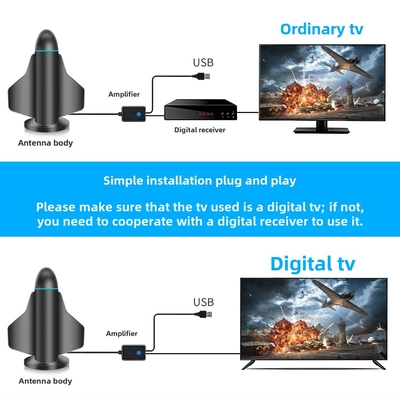 स्मार्ट टीवी के लिए सिग्नल बूस्टर के साथ लंबी दूरी का नया 4K एचडी डिजिटल टीवी एंटीना और इनडोर और आउटडोर स्थानीय चैनलों के लिए सभी टीवी