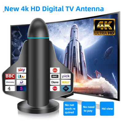 स्मार्ट टीवी के लिए सिग्नल बूस्टर के साथ लंबी दूरी का नया 4K एचडी डिजिटल टीवी एंटीना और इनडोर और आउटडोर स्थानीय चैनलों के लिए सभी टीवी