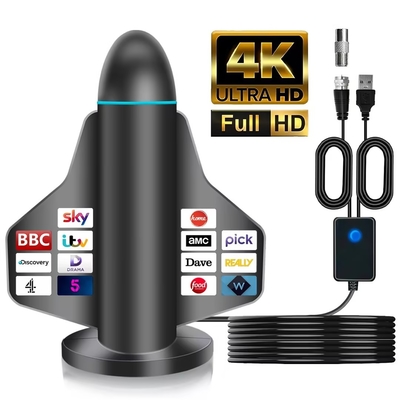 स्मार्ट टीवी के लिए सिग्नल बूस्टर के साथ लंबी दूरी का नया 4K एचडी डिजिटल टीवी एंटीना और इनडोर और आउटडोर स्थानीय चैनलों के लिए सभी टीवी