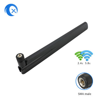 5dBi 2.4G 5G डुअल बैंड ओमनी वाईफाई एंटीना कुंडा RP SMA कनेक्टर के साथ