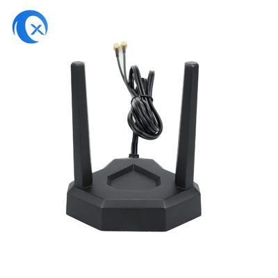 2.4GHz 5GHz चुंबकीय वाईफाई एंटीना RP SMA पुरुष कनेक्टर के साथ
