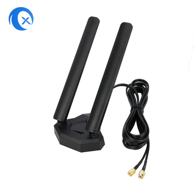 वाईफाई 6ई त्रि बैंड एंटीना 6GHz 5GHz 2.4GHz गेमिंग वाईफाई एंटीना पीसी कंप्यूटर के लिए चुंबकीय आधार