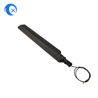 2.4G/5.8g हाई गेनऑमनिडायरेक्शनल डुअल फ्रीक्वेंसी एंटीना वाईफाई एंटीना फ्लाइंग लीड यू.एफ.एल. राउटर के लिए आइपेक्स कनेक्टर के साथ